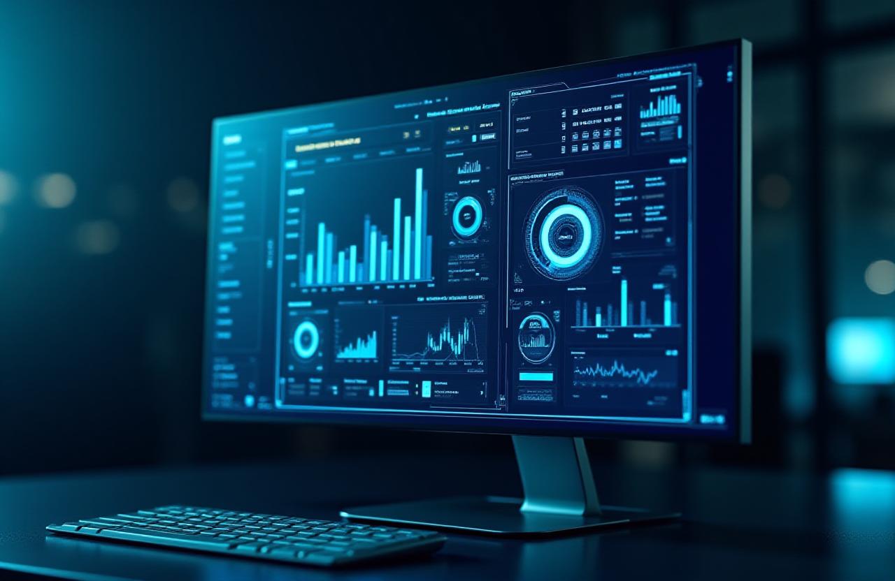 Intelligent Data Visualization Dashboard interface on multiple devices