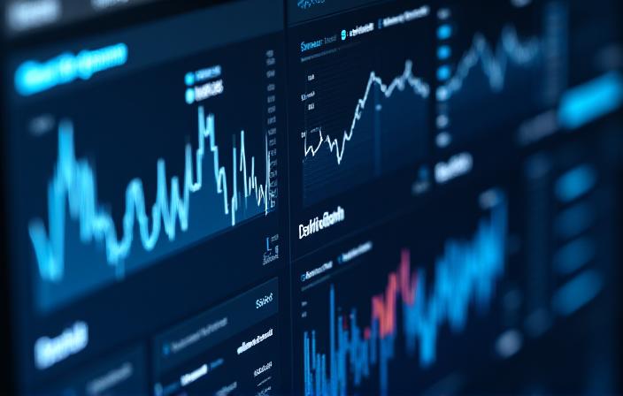 Sophisticated AI dashboard with predictive probability graphs