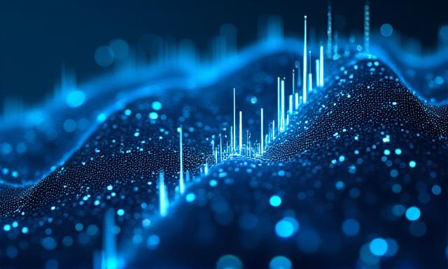 Abstract representation of AI processing business data
